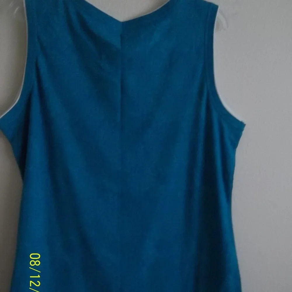 made for Life 2X Aquamarine/White Layered Tank Top - Picture 2 of 5